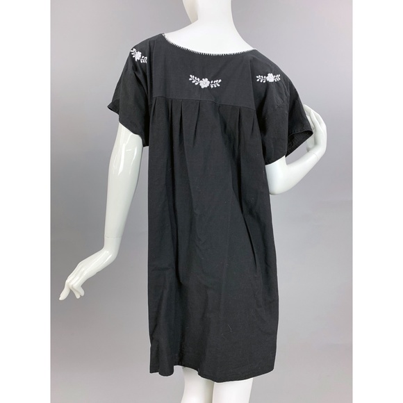 OS 2XL Vintage 70s Mexican Embroidered Mini Dress - Picture 4 of 8